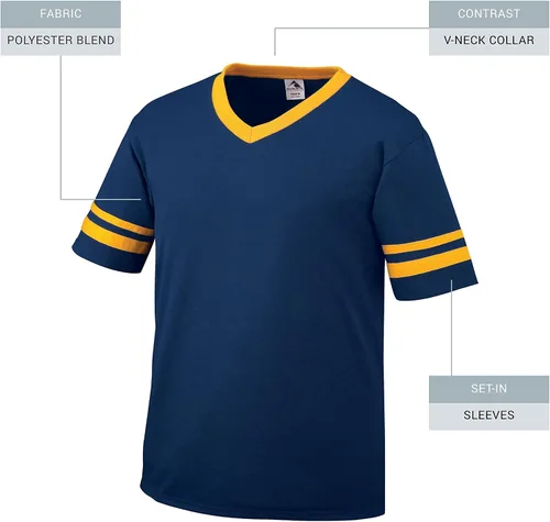 Vista 26 de Augusta Sportswear Jersey de rayas de manga para hombre