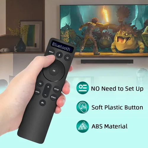 Vista 4 de para barras de sonido Vizio Bluetooth pantalla retroiluminada control remoto