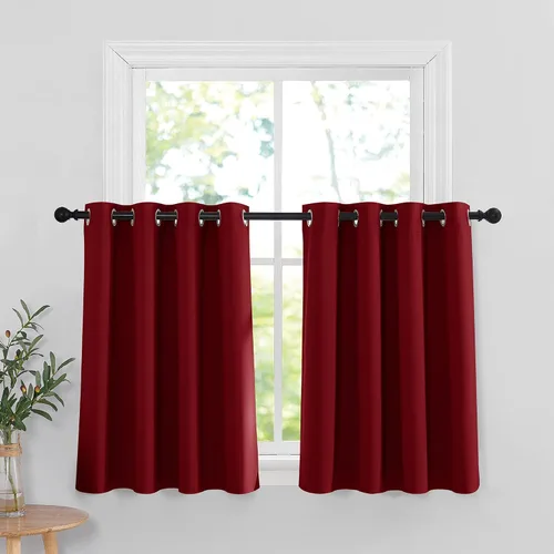 Vista 146 de RYB HOME - Cortinas para armario de 36 pulgadas, cortinas para oscurecer la habitación con ojales resistentes a la oxidación, cortinas de Aqua