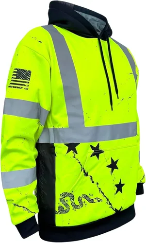 Vista 14 de SafetyShirtz SS360 ANSI Clase 3 Tipo R Sudaderas con Capucha Gráfica