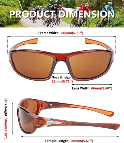 Vista 4 de FEISEDY Gafas de sol deportivas polarizadas clásicas para hombre, conducción nocturna, lentes amarillas, ciclismo, pesca, conducción, B2674