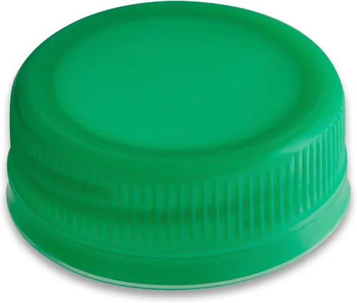 Vista 3 de Paquete de 100 tapas verdes para botellas de 1.5 pulgadas, a prueba de manipulaciones, tapas de plástico de repuesto para botellas de agua y leche