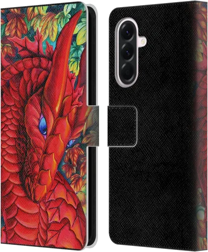 Vista 263 de Head Case Designs Officially Licensed Carla Morrow Galactic Entrancement Dragons Leather Wallet Case Compatible with Samsung Galaxy A07 4G