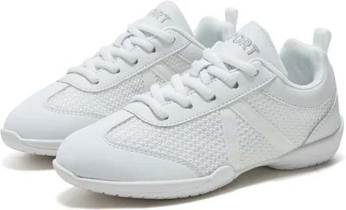 Vista 7 de TWDKCHER Zapatos de animación blancos para niñas y mujeres, zapatos de animación para jóvenes, niñas, zapatos de competición, equipo de baile
