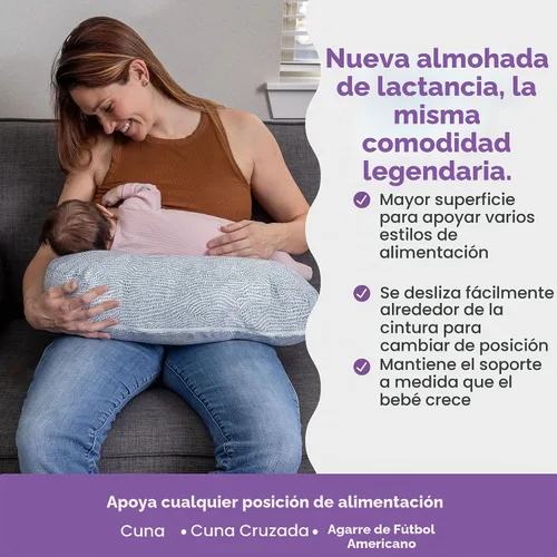 Vista 2 de Boppy Almohada de lactancia, Bare Naked - Almohada más grande y con mayor soporte para lactancia y alimentación con biberón con mayor elevación