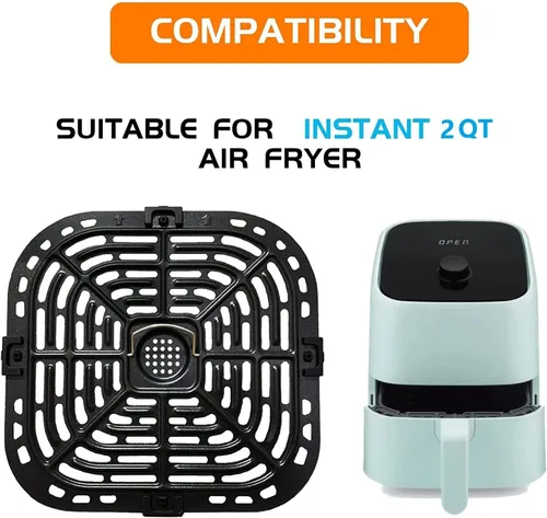 Vista 2 de Sartén para freidora de aire para instantáneos Vortex Mini horno freidora de aire de 2 cuartos de galón, placa de parrilla de freidora de aire