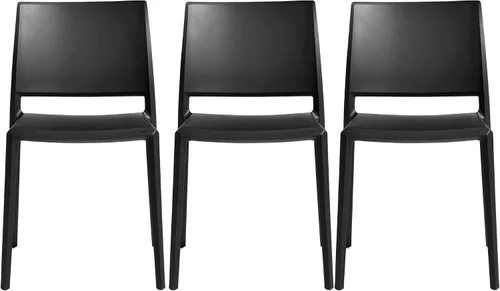 Vista 27 de LESHI Silla de comedor moderna apilable de plástico con respaldo sin brazos para comedor, sala de estar, jardín, patio, balcón, escritorio