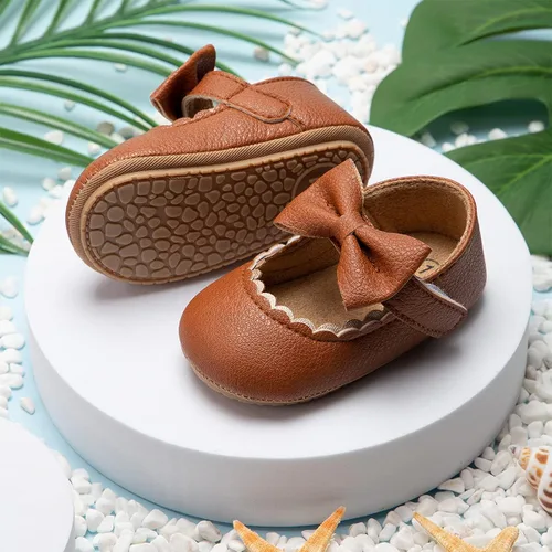 Vista 4 de HsdsBebe Mary Jane - Zapatos planos con lazo antideslizante y suela suave para niñas pequeñas, zapatos de vestir para bodas