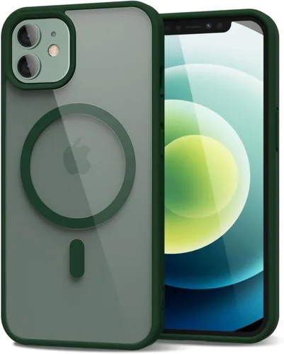 Vista 56 de oakxco Funda magnética transparente compatible con Magsafe, bonita funda delgada y transparente de poliuretano termoplástico no amarillenta, carcasa