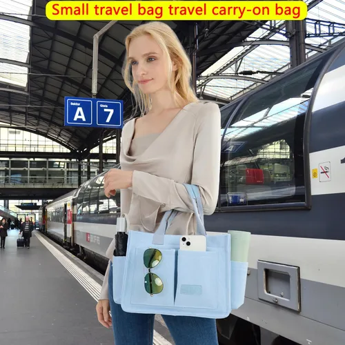 Vista 8 de Bolso de lona para mujer, bolsos cruzados para mujer, bolsos de trabajo para computadora portátil, bolso grande de mano para enfermera o profesora