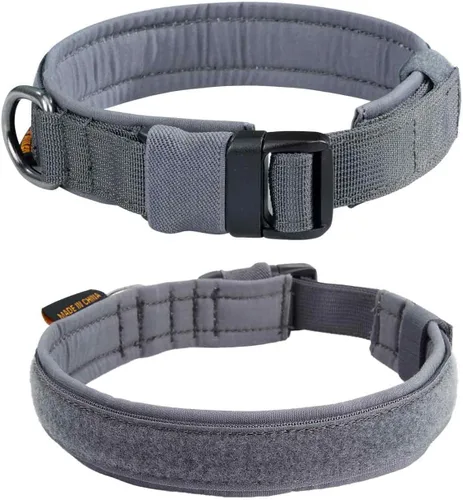 Vista 11 de EXCELLENT ELITE SPANKER Collar de nailon para cachorro, ajustable, suave, acolchado, resistente, hebilla de liberación rápida, ligero, sin Negro