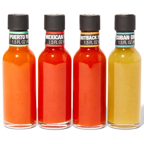 Vista 4 de Modern Gourmet Global Hot Sauce To Go! 5 botellas de 1.6 onzas. Salsas picantes de todo el mundo.