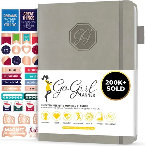 Vista 14 de GoGirl Agenda y organizador para mujer – Agenda semanal tamaño A5, diario de objetivos y agenda para mejorar la gestión del tiempo, la productividad