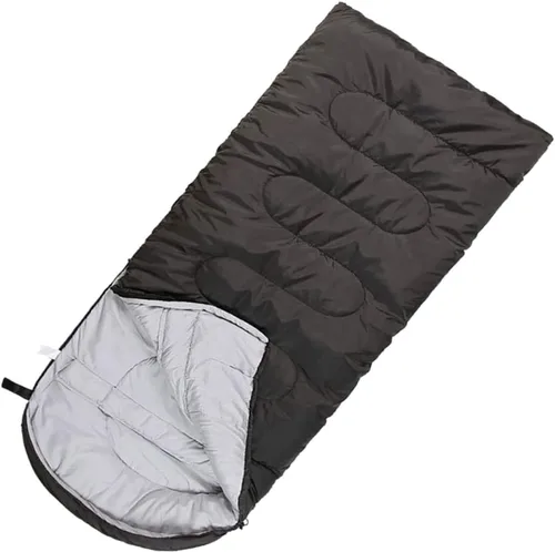 Vista 2 de Saco de dormir estándar con capucha para adultos 4 estaciones, cálido o frío, ligero, para interiores y exteriores, sacos de dormir para mochileros