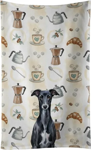Vista 150 de Caroline's Treasures Afghan Hound - Toalla de cocina para barra de café, terciopelo frontal y lazo de algodón, lavable a máquina Sabueso afgano