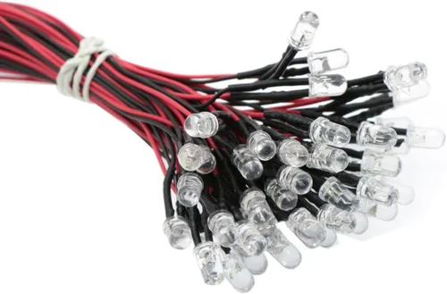 Vista 3 de 5 mm pre wired 12 V luz de ledes diodos color blanco, rojo, azul, verde, amarillo, blanco cálido B:/Color rojo