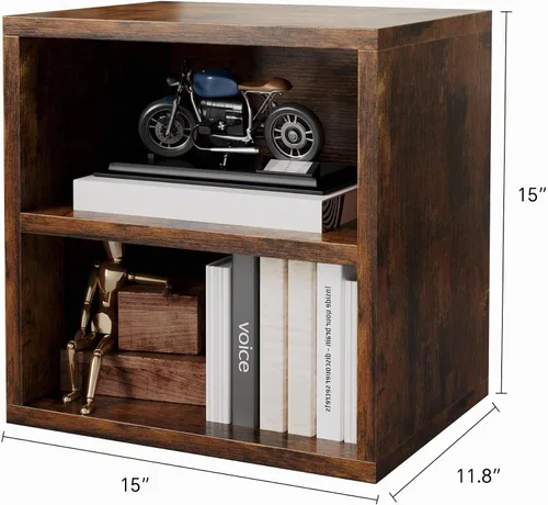 Vista 3 de FUSUNBAO Magic - Organizador de almacenamiento para bricolaje, cubos apilables para libros, ropa, juguetes del hogar, sistema modular de Marrón