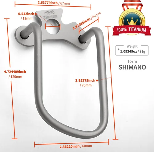 Vista 2 de TiTO Titanio Bicicleta Desviador Trasero Protector Rack Protector para Mountain Road Ciclismo Bicicleta Aplicar a Sram y Shimano