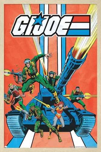 Vista 7 de Trends International GI Joe-Tank - Póster de pared, 14.725 x 22.375 pulgadas, versión enmarcada de madera de granero