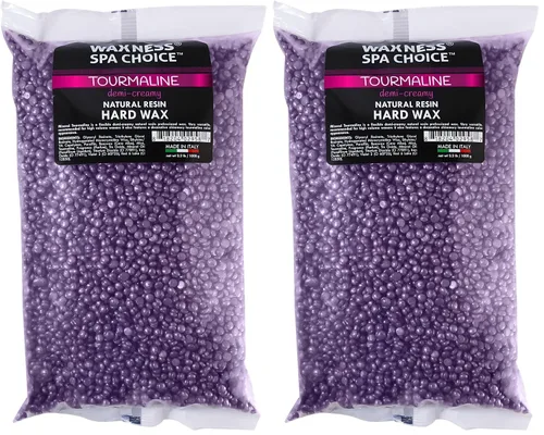 Vista 4 de Waxness Spa Choice - Perlas cremosas de cera dura de turmalina metálica, 2.2 libras
