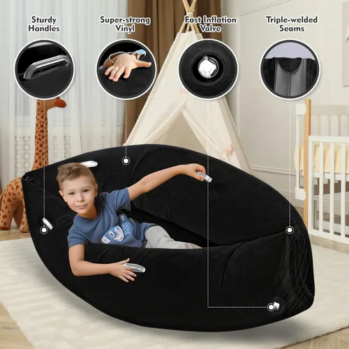 Vista 3 de Peapod - Silla sensorial de 60 pulgadas, cápsula sensorial inflable para autismo, proporciona terapia de alivio sensorial para niños a partir de 3