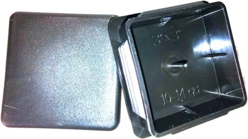 Vista 18 de Paquete de 10: (0.5 pulgadas (1/2 pulgadas), calibre 14-20, tapón cuadrado de plástico negro, tapa de extremo de tubo, insertos deslizantes