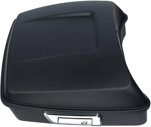Vista 6 de XFMT Maleta negra mate cortada de 10.7 pulgadas con pestillo para Harley Trunk Touring Road King Street Glide Road Glide Electra Glide 2014-2025
