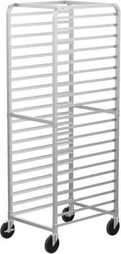 Vista 2 de VINGLI Estante mejorado para sartenes de 20 niveles completo/media hoja, estante de aluminio para panadería, estante de velocidad, estante