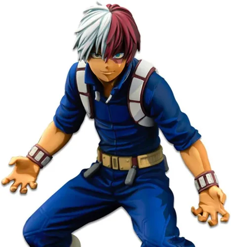 Vista 2 de Banpresto - Figura del mundo My Hero Academia - Academia de modelado del Coliseo - Pieza de estrellas supermaestras - El Shoto Todoroki - Dos