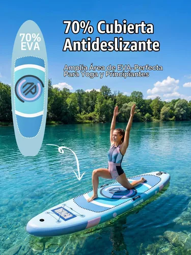 Vista 5 de Niphean 10' Inflatable Paddle Board, Ultra-Light SUP for Beginners