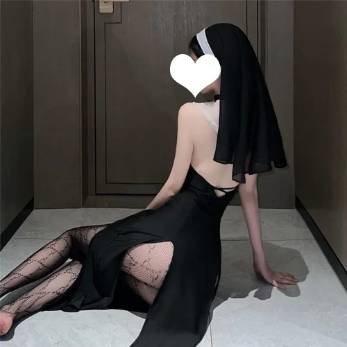 Vista 7 de JasmyGirls Disfraz de monja sexy para cosplay, lencería de Halloween, traje de criada de anime, gótico, diablo, juego de rol, súcubo travieso