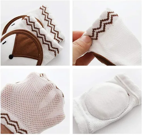 Vista 4 de Protectores de rodilla para gatear, unisex para bebés, antideslizantes, rodilleras para niños pequeños, cubierta protectora de seguridad