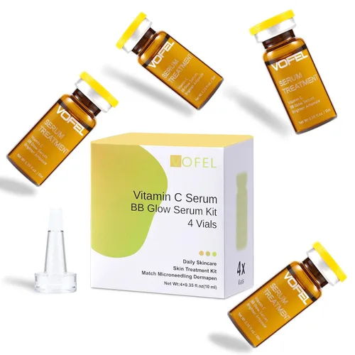 Vista 11 de Suero Antienvejecimiento con Ácido Hialurónico y Vitamina C para Cara Suero Centella Hidratante 0.35 oz 4 Kits 16 Ampollas Suero Facial en Ampollas