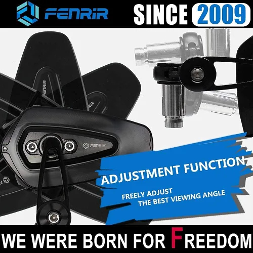 Vista 9 de FENRIR Espejo de motocicleta con adaptador para BMW RNINET F800R (2014-2020) S1000R R1200R R1250R F900R S1000RR(2008-2018) F900XR S1000XR R18 R12