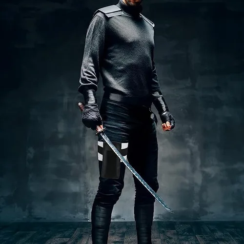 Vista 7 de Ninja Kunai - Bolsa con vendaje para cosplay de anime de Japón, accesorios para disfraz de ninja, color negro