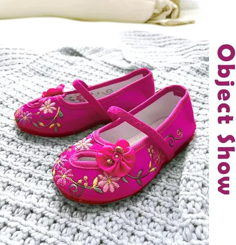 Vista 5 de Mirabel Shoes, Mirabel Shoes Encanto for Girls, Girls Dress Shoes Ballet Costume Shoes for Girls Comfy Low Heel Round Toe Flat Shoes with Floral