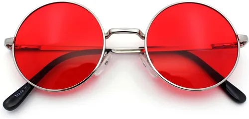 Vista 10 de SA106 Gafas de sol hippie redondas con lentes de gradiente de color de verano