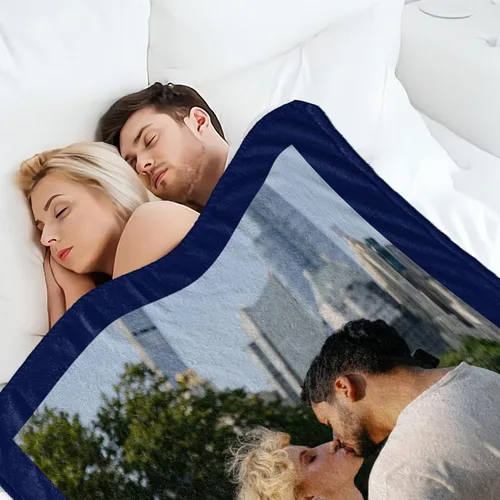 Vista 3 de Youltar - Manta personalizada con texto y collage de fotos, regalo de recuerdo de cumpleaños para papá, mamá, niños, perros, amigos o pareja