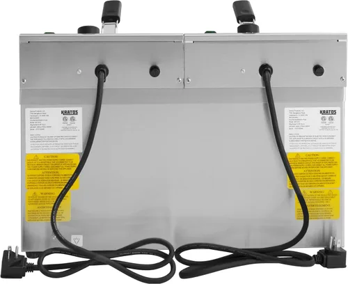 Vista 5 de Kratos Freidora eléctrica comercial para encimera, doble tanque de 30