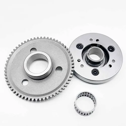 Vista 2 de Kit de embrague de arranque de 4 piezas, extractor de volante y tuerca + llave de bloqueo de embrague para GY6 Scooter 125cc 150cc 152QMI 157QMJ