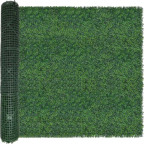 Vista 18 de ODTORY Paneles de césped artificial para pared: 10 x10 pulgadas (8 unidades) Paneles de boj para decoración de paredes verdes en interiores