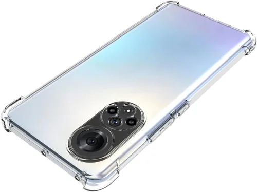 Vista 4 de USTIYA Funda para Honor 50/Huawei Nova 9 Funda Transparente TPU Cuatro Esquinas Funda Protectora Transparente Suave Funda