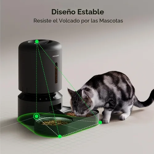 Vista 8 de PETLIBRO Comedero Automático para Gatos para 2 Gatos, Comederos WiFi 5G y 2.4G para Mascotas, Dispensador Programable de Comida para Gatos de 5L