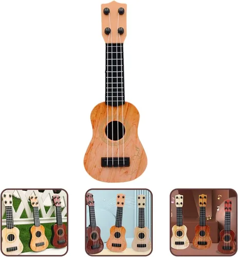 Vista 9 de STOBOK Juguete musical de guitarra para niños, mini ukelele clásico, instrumento educativo musical para niños, principiantes, escuela