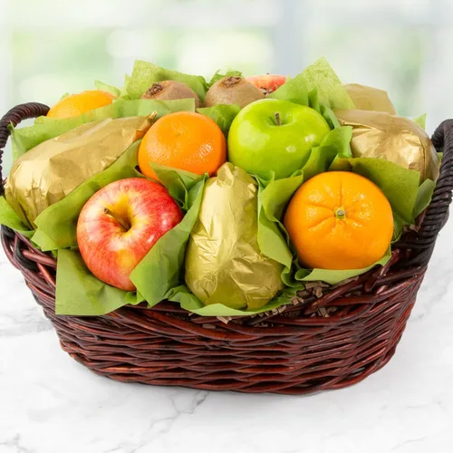 Vista 3 de Cesta de regalo de frutas Bounty para el Día de la Madre