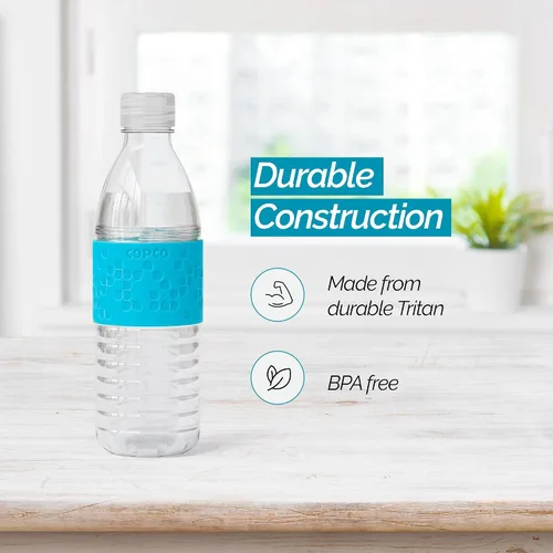 Vista 3 de Copco Hydra Botella de agua con tapa resistente a derrames, 16,9 onzas - Funda reutilizable Tritan antideslizante, cuerpo de apertura giratoria
