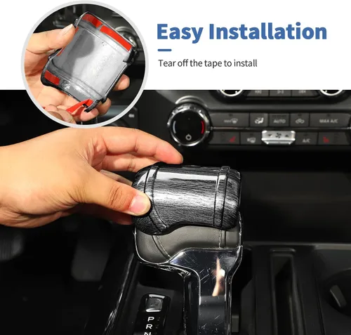 Vista 4 de Cubierta de la perilla de la palanca de cambios compatible con Ford F150 2021-2025+ (bronce)