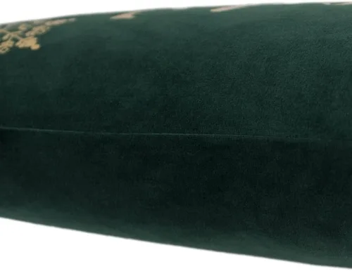 Vista 4 de KINGROSE Funda de almohada decorativa de Navidad de papel de aluminio dorado, funda de cojín suave para sofá o cama, 12 x 20 pulgadas, color verde