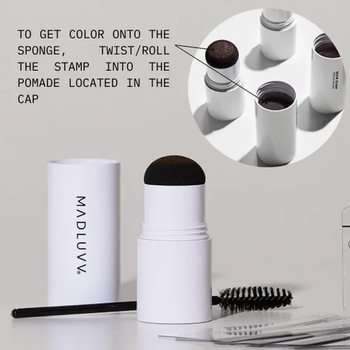 Vista 7 de MADLUVV Kit de Sello para Cejas con Plantillas de Cejas – Fácil Moldeador de Cejas para Cejas de Aspecto Natural – Popular Kit de Plantillas de 0.5