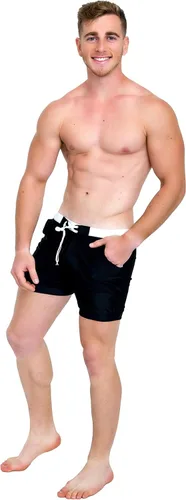 Vista 3 de taddlee Hombres Bañadores Swimwear Solid Basic Long Bañador para Boxer Trunks Junta Shorts